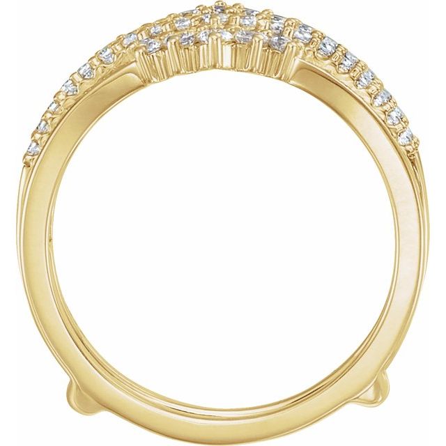 14k Yellow 1/2 Ctw Natural Diamond Ring Guard