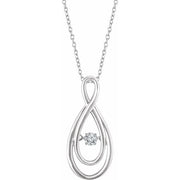 14k White 1/10 Ct Natural Mystara Diamond® 16-18' Necklace