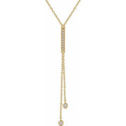 14k Yellow 1/10 Ctw Natural Diamond 16-18' Y Necklace