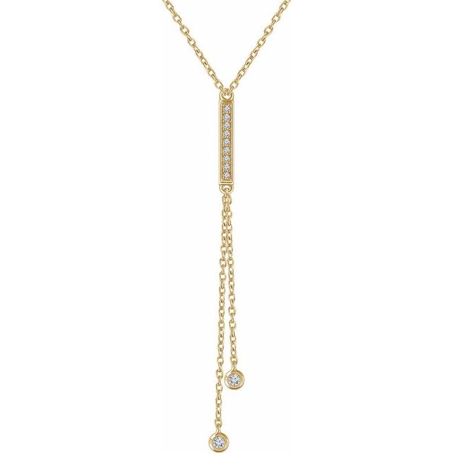 14k Yellow 1/10 Ctw Natural Diamond 16-18' Y Necklace