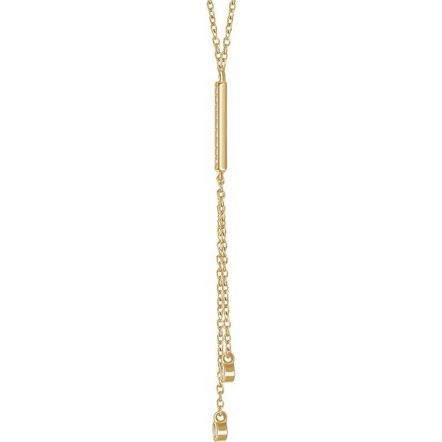 14k Yellow 1/10 Ctw Natural Diamond 16-18' Y Necklace