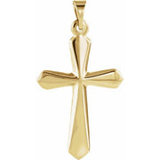 14k Yellow 22.5x16 Mm Cross Pendant