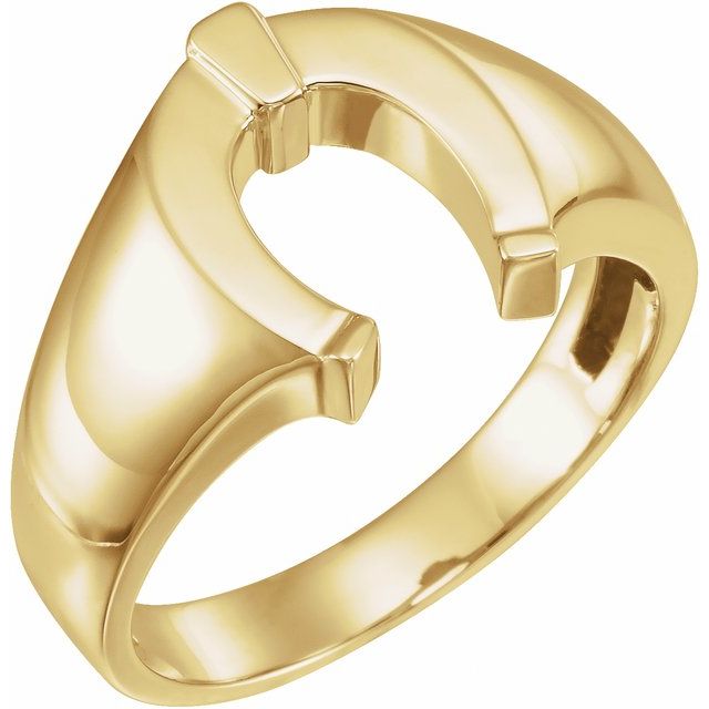 14k Yellow Horseshoe Ring