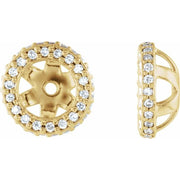 14k Yellow 1/4 Ctw Natural Diamond Earring Jackets