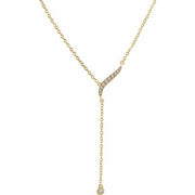 14k Yellow 1/10 Ctw Natural Diamond 16-18' Y Necklace
