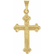 14K Yellow 18.5x12.5 mm Cross Pendant