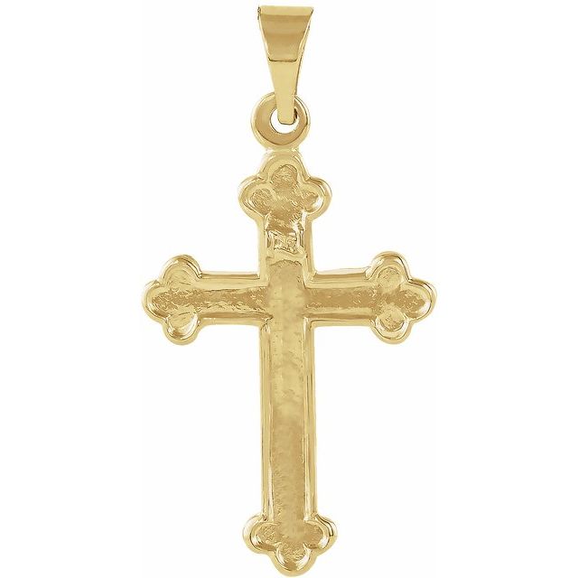 14K Yellow 18.5x12.5 mm Cross Pendant