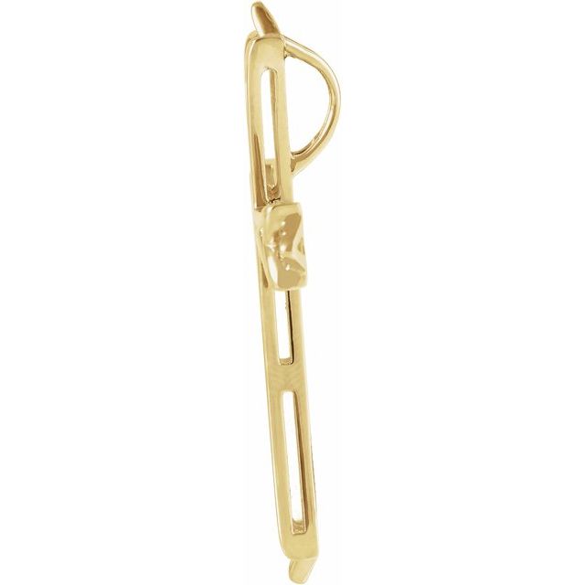 14K Yellow Cross Pendant
