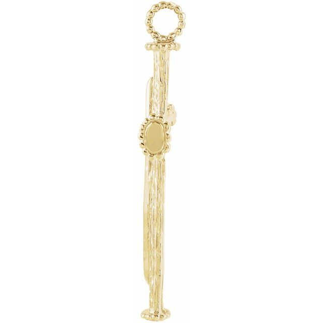 14K Yellow Cross Pendant