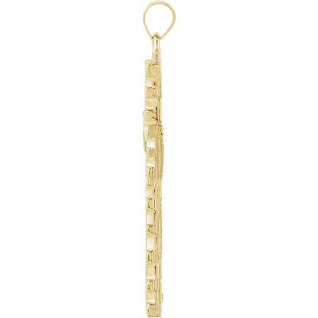 14k Yellow Cross Pendant