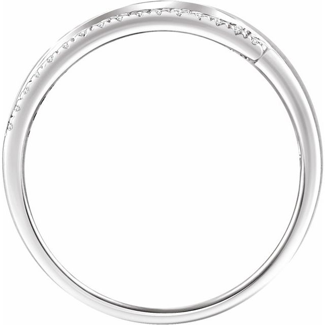 14k White 1/5 Ctw Natural Diamond Bypass Ring