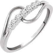 14k White 1/5 Ctw Natural Diamond Ring