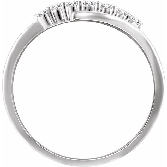14k White 1/5 Ctw Natural Diamond Ring