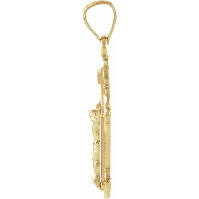 14k Yellow 19x14 Mm Crucifix Pendant