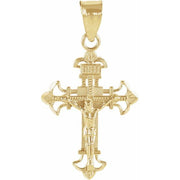 14k Yellow 19x14 Mm Crucifix Pendant