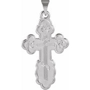 Sterling Silver 26x17 mm Orthodox Cross Pendant