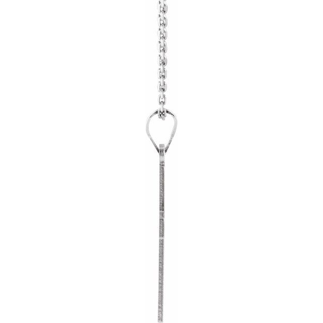 14k White 21.5x12 Mm Cross 18' Necklace