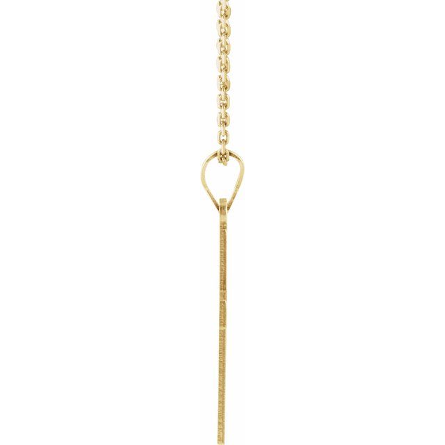 14k Yellow 22x14 Mm Cross 18' Necklace