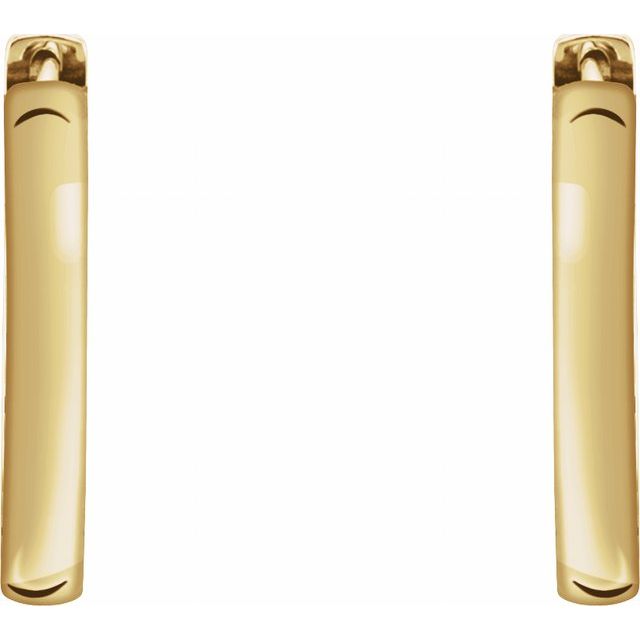 14k Yellow Hinged 18 Mm Hoop Earrings