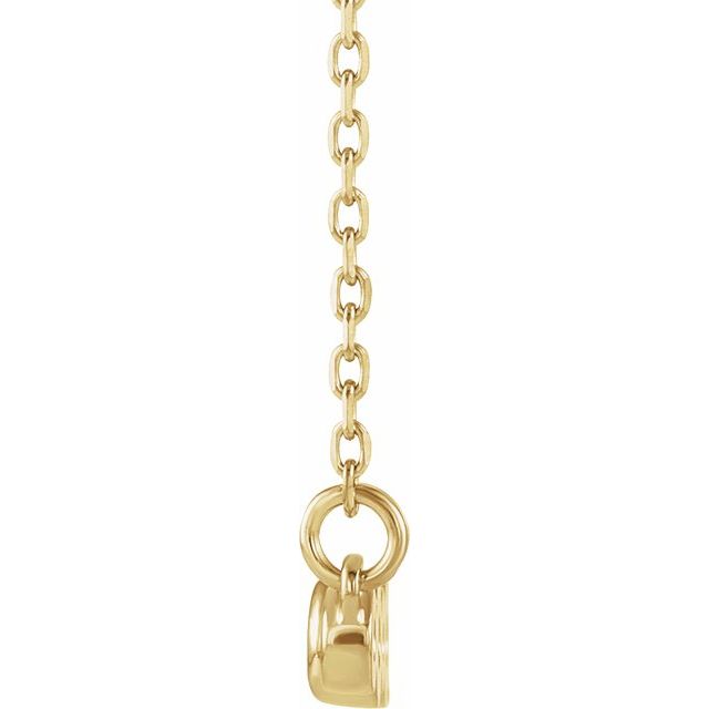 14k Yellow 1/5 Ctw Natural Diamond Bezel-set Bar 16-18' Necklace