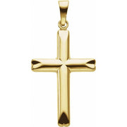 14K Yellow 25x17 mm Hollow Cross Pendant