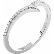 14k White 1/6 Ctw Natural Diamond Ring