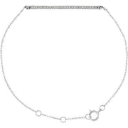 14K White 1/6 CTW Natural Diamond 6-8' Bracelet