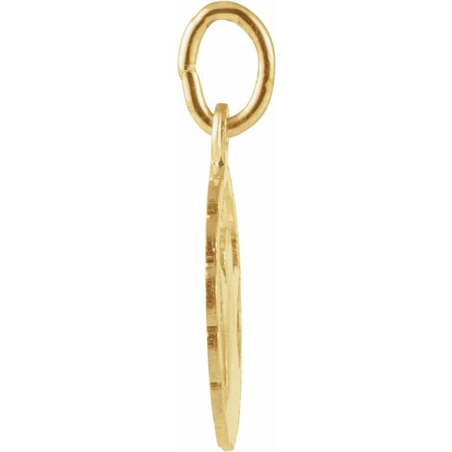 14K Yellow 12 mm Angel Pendant