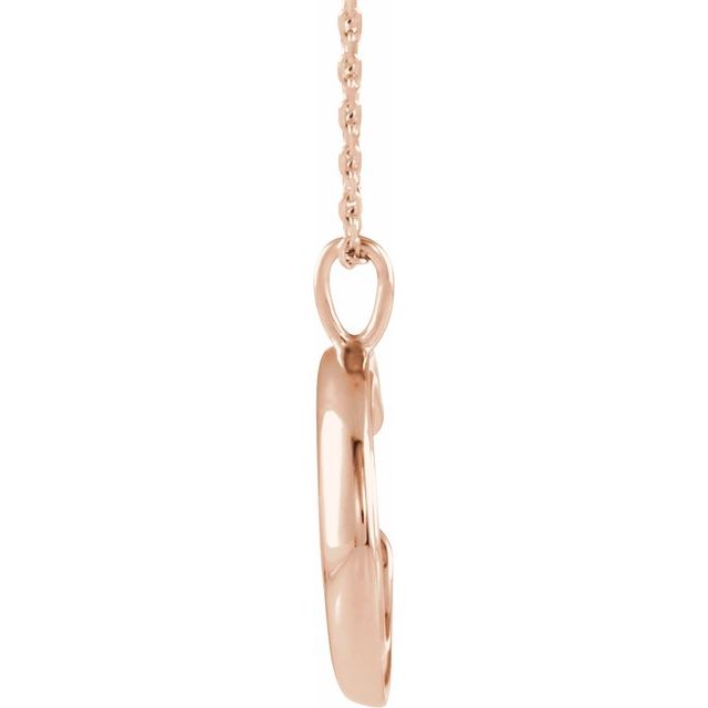 14k Rose Crescent Moon 16-18' Necklace
