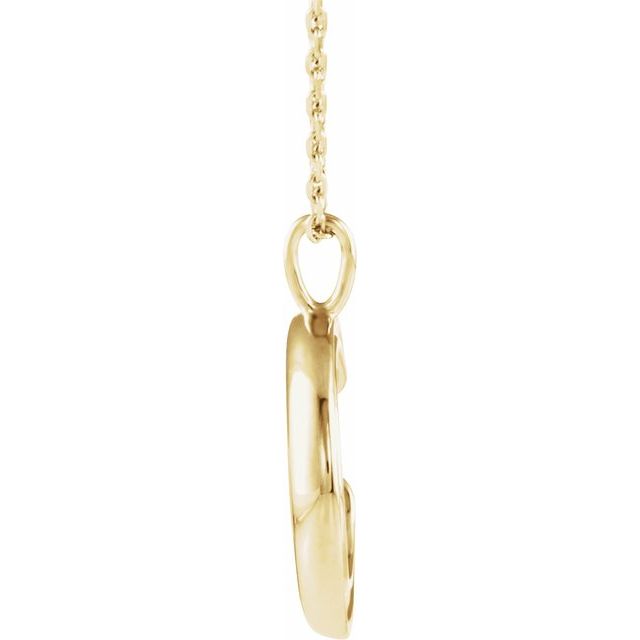 14k Yellow Crescent Moon 16-18' Necklace
