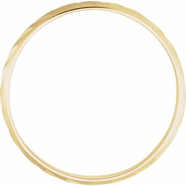 14K Yellow Youth Diamond-Cut Ring Size 2