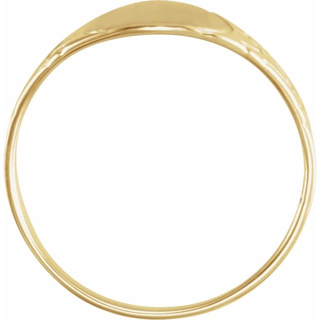 14K Yellow 6 mm Round Youth Signet Ring