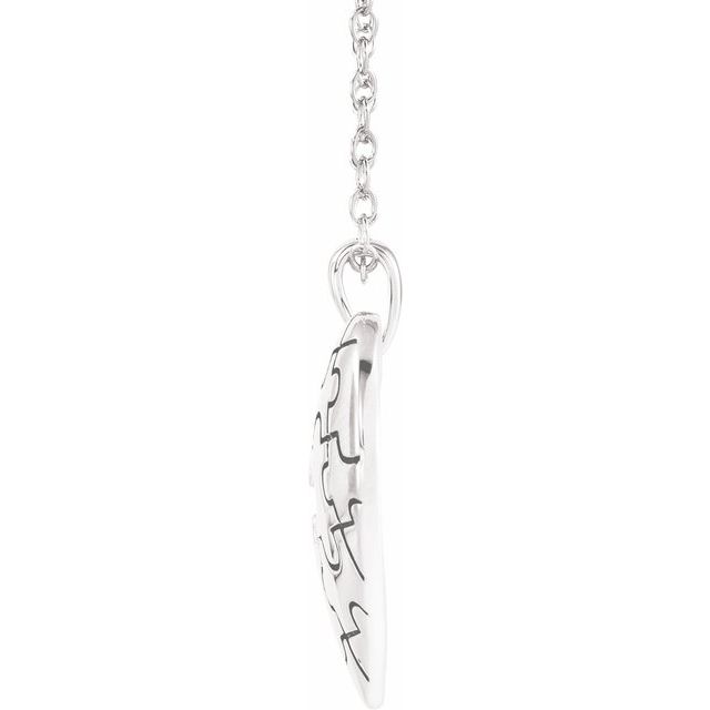 Sterling Silver A Piece of My Heart 18' Necklace
