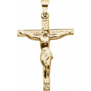 14k Yellow 24.5x19.2 Mm Crucifix Pendant