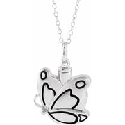 Sterling Silver Butterfly Ash Holder 18' Necklace