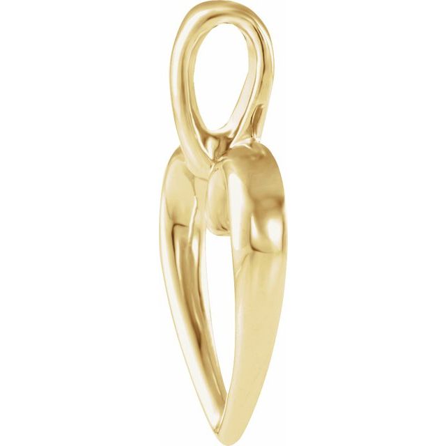 14k Yellow 20.7x15 Mm Heart Pendant
