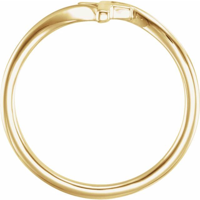 14k Yellow Cross Bypass Ring