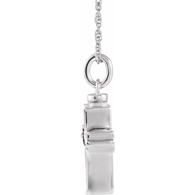 Sterling Silver Woven Cross Ash Holder 18' Necklace