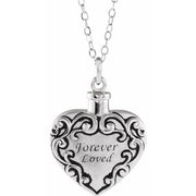 Sterling Silver Forever Loved Ash Holder 18' Necklace