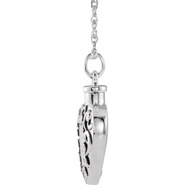 Sterling Silver Forever Loved Ash Holder 18' Necklace