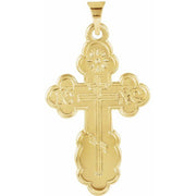 14k Yellow St. Olga Orthodox Cross Pendant