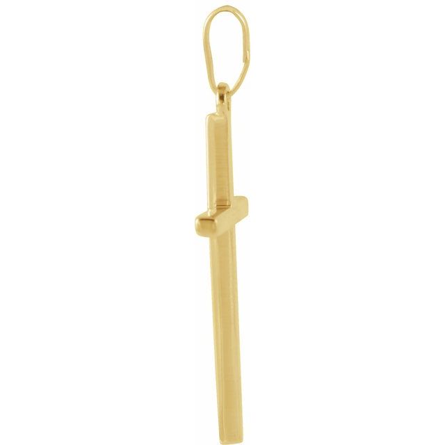 14K Yellow 22.75x15 mm Cross Pendant