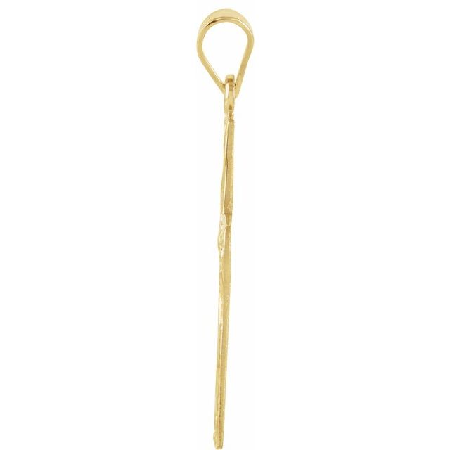 14K Yellow 20.5x15 mm Cross Pendant