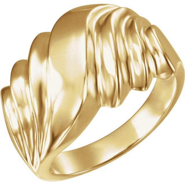 14k Yellow Dome Ring