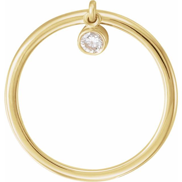 14k Yellow 1/10 Ct Natural Diamond Fringe Ring