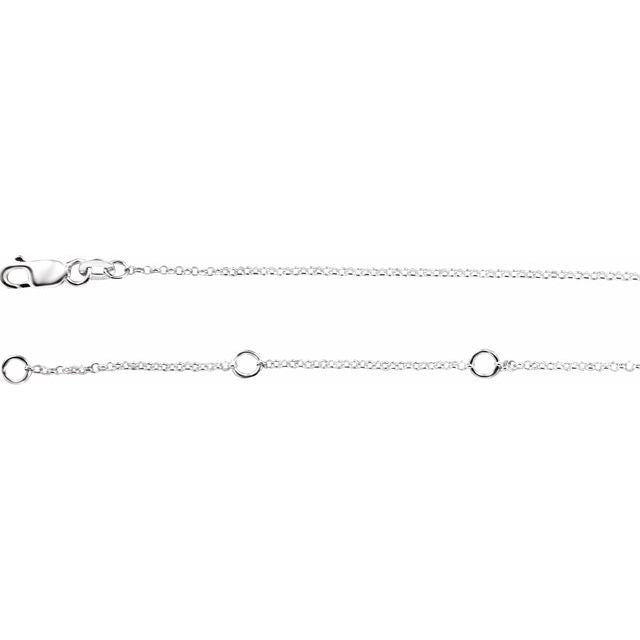 Sterling Silver 1.3 Mm Adjustable Rolo 16-18' Chain
