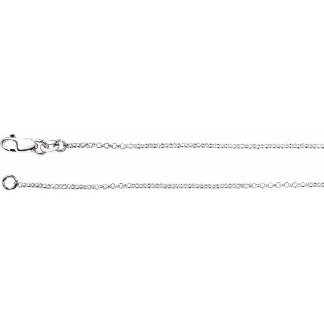 Sterling Silver 1.3 Mm Rolo 16' Chain