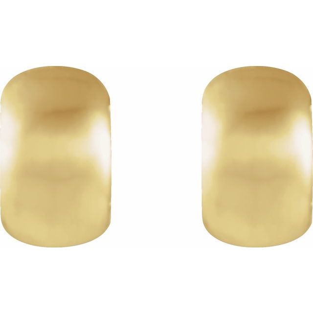 14K Yellow 11.5 mm Hinged Hoop Earrings
