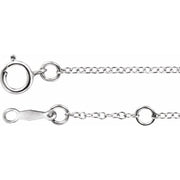 18k White 1.3 Mm Adjustable Cable 16-18' Chain