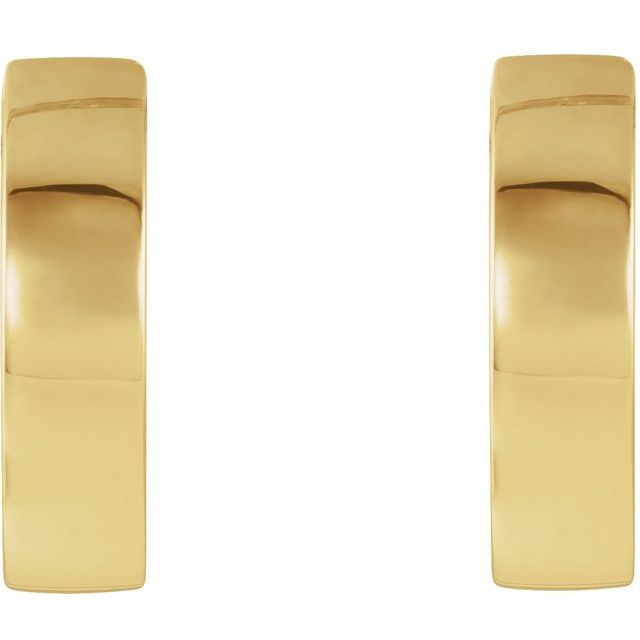 14K Yellow Hinged 16.5 mm Hoop Earrings